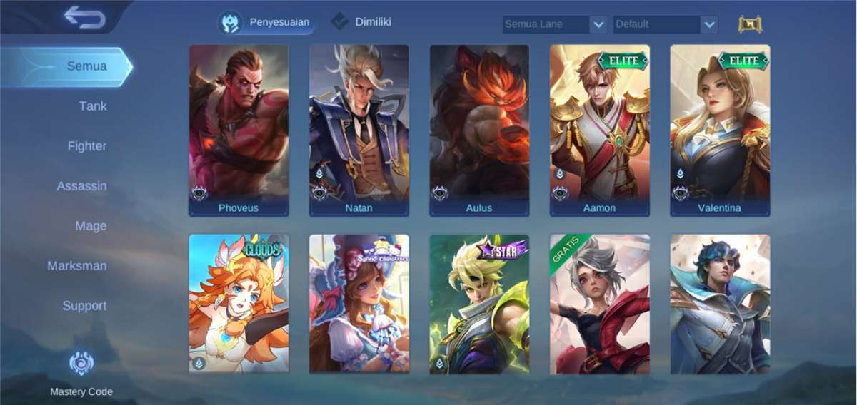 Penjualan akun permainan Mobile Legends